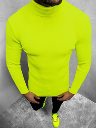 Sweter męski golf zielono-neonowy OZONEE MACH/TRK2001Z