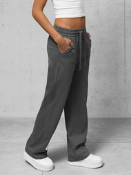 Spodnie jeansowe damskie wide leg grafitowe OZONEE O/330098
