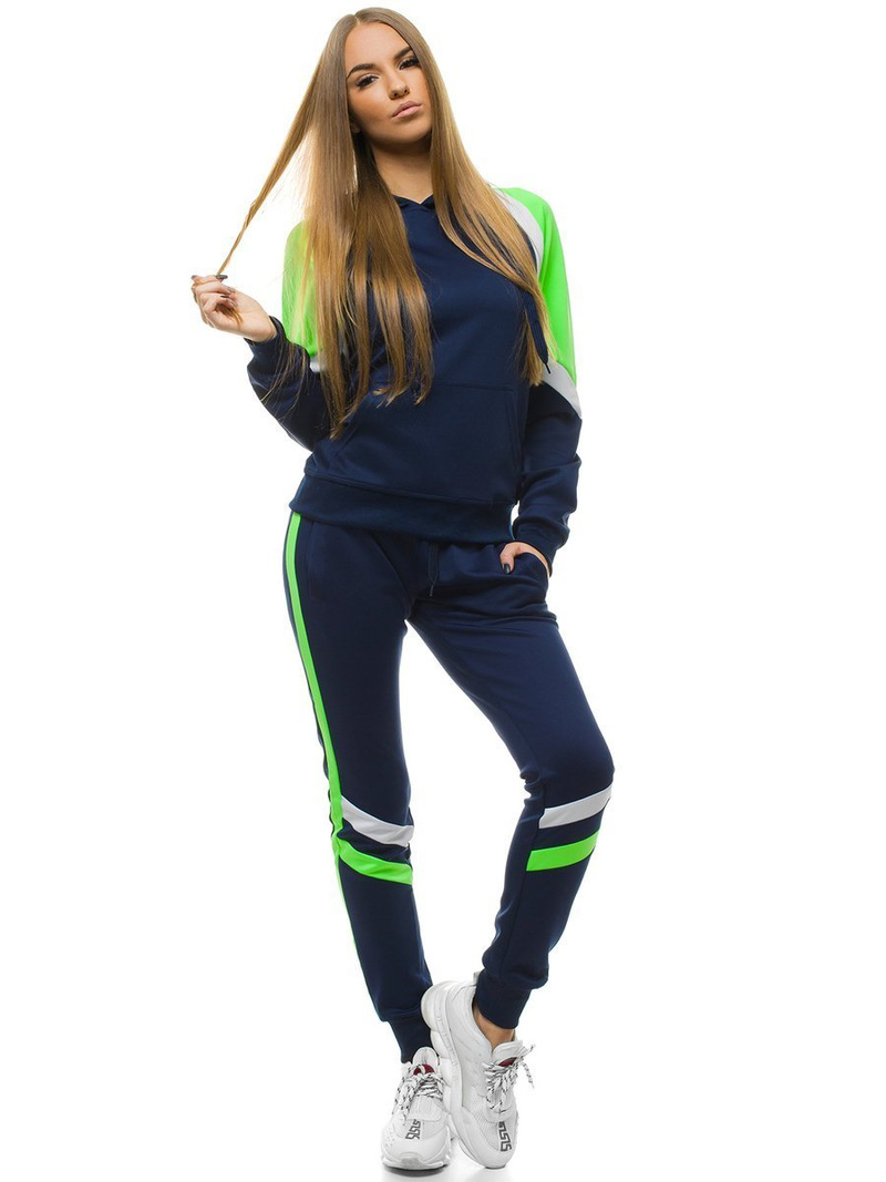 Bluza z kapturem damska granatowa OZONEE JS/JK88118/25