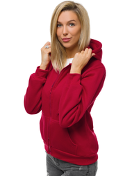 Bluza rozpinana damska bordowa OZONEE JS/W03