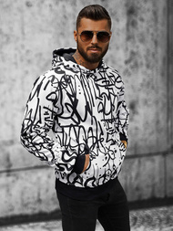 Bluza z kapturem męska biała OZONEE JS/8B1151/1