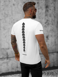 T-shirt męski slim fit biały OZONEE NB/MT3044