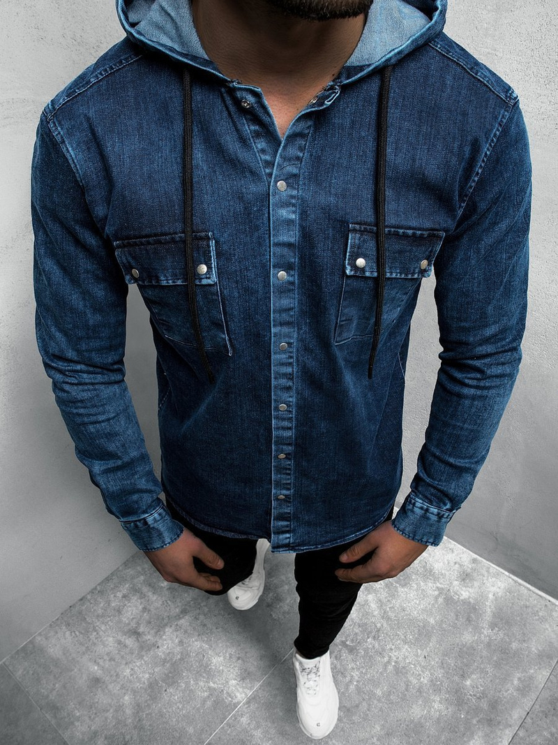 Сорочка чоловіча Синя OZONEE O/3451