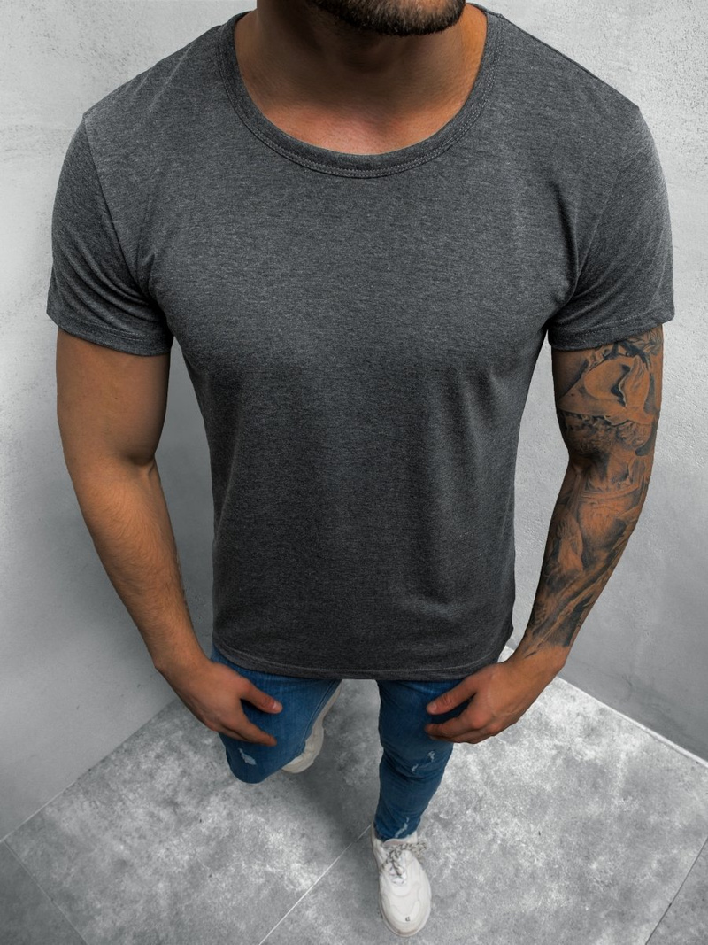T-Shirt męski grafitowy OZONEE O/1208Z