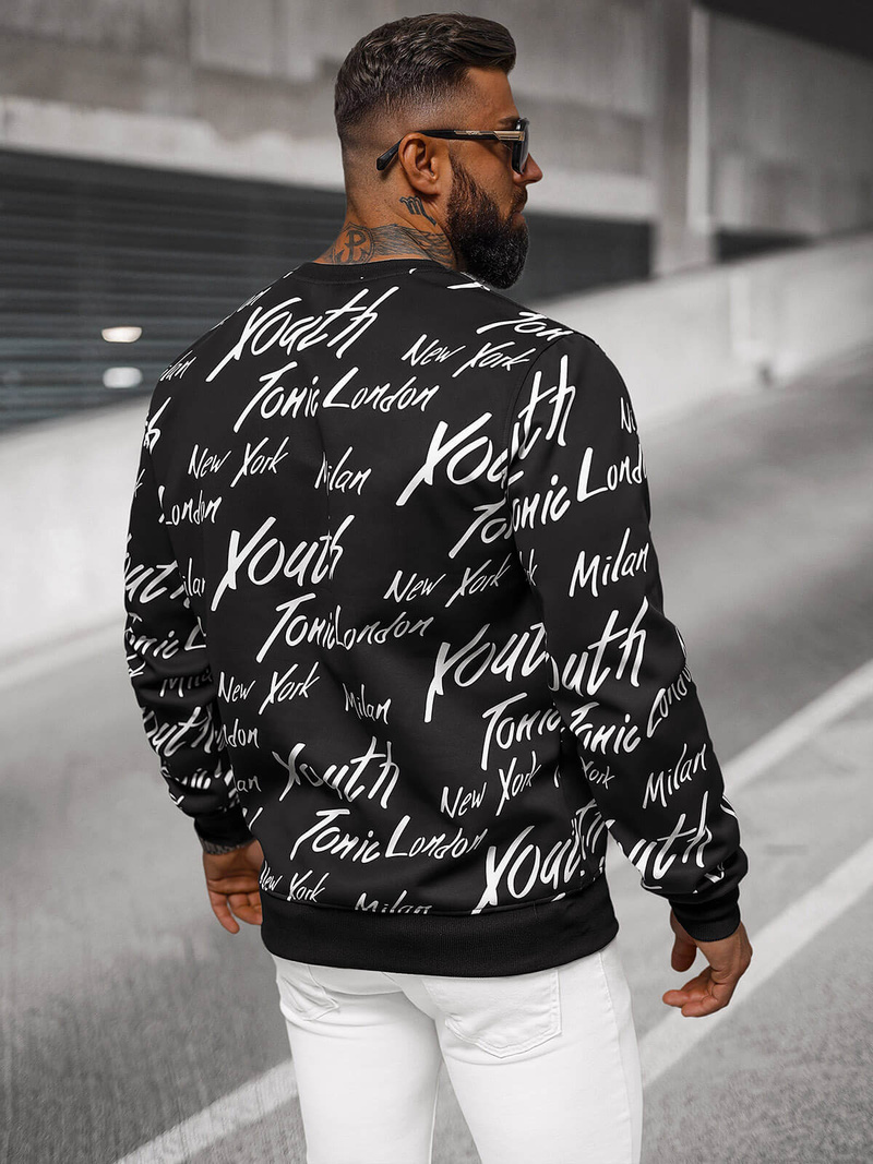 Bluza męska czarna OZONEE JS/8B1189/3