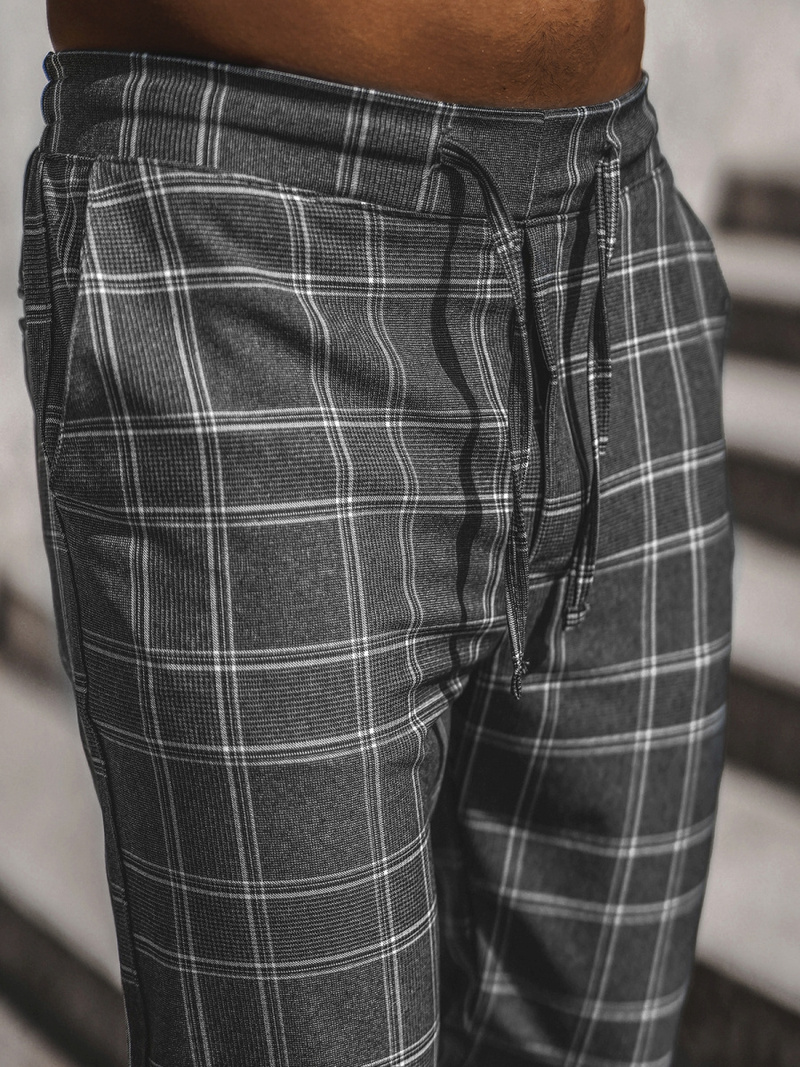 Чоловічі штани джоггери чинос графіт OZONEE DJ/2286/22Z