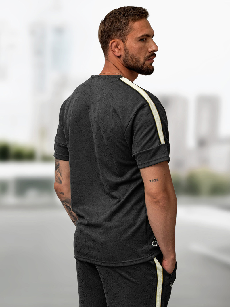 Чоловічий короткий Cпортивний костюм Темно-Графiтовi OZONEE O/QQ1621AB