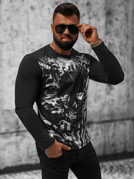 Longsleeve męski czarny OZONEE O/B257