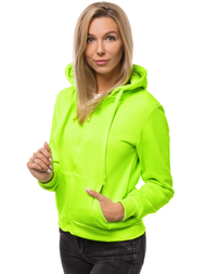 Bluza rozpinana damska zielono-neonowa OZONEE JS/W03