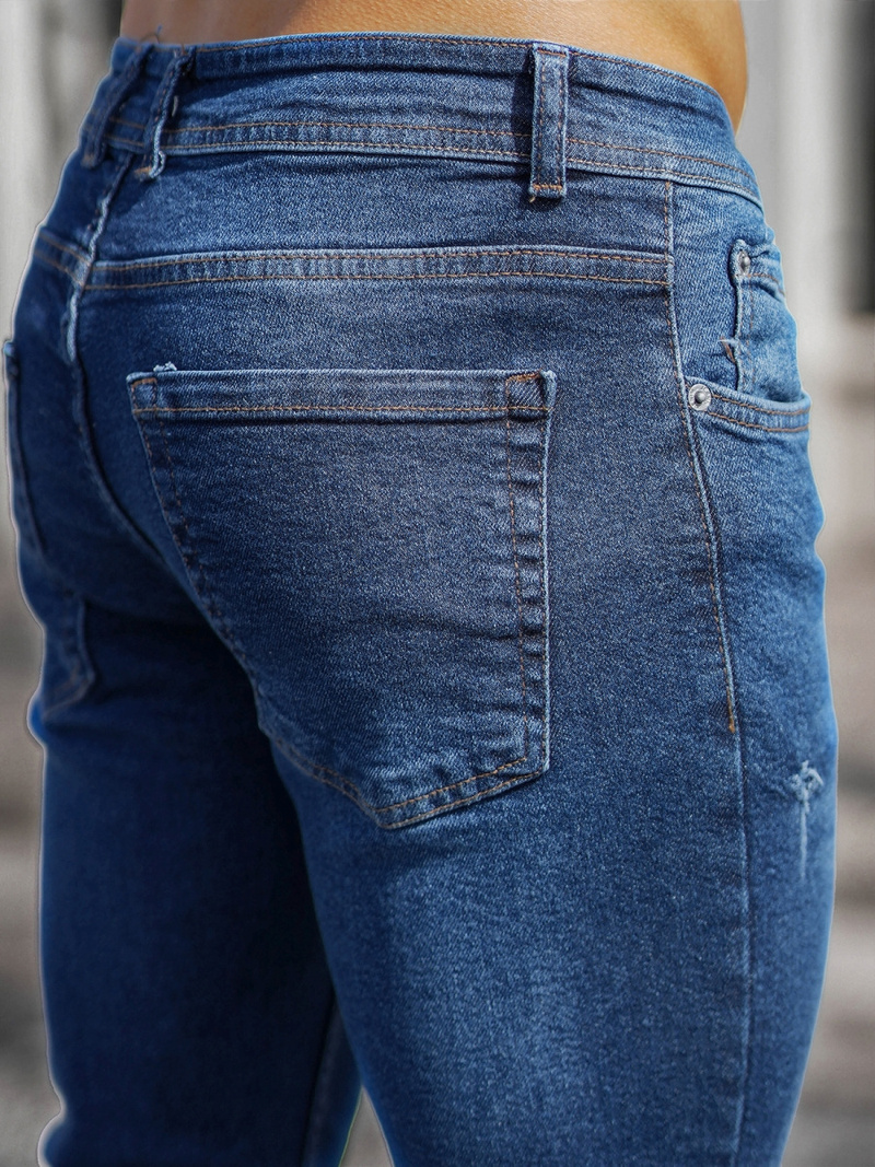 Spodnie jeansowe męskie ciemno-niebieskie OZONEE E/5193/01