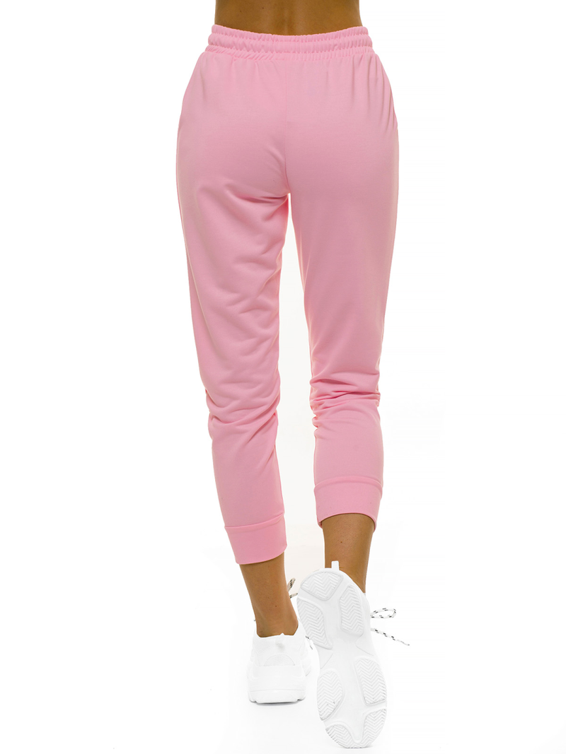 Spodnie dresowe damskie jasnoróżowe OZONEE O/MB2002/21