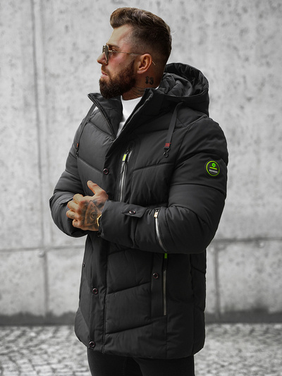 Kurtka zimowa męska czarna OZONEE JS/22M55/392