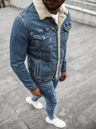 Kurtka męska jeans granatowa OZONEE BN/6608