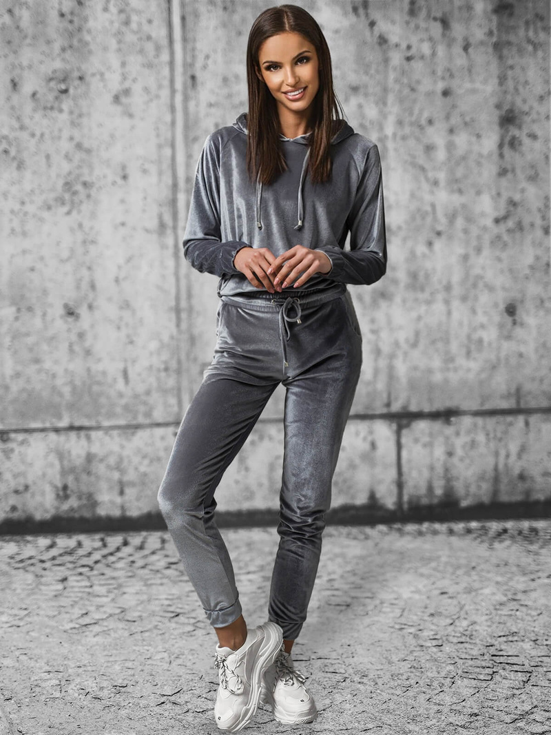 Komplet dresowy dwuczęściowy szary OZONEE O/13120