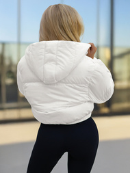 Kurtka zimowa damska pikowana biała OZONEE JS/5M3260/281Z