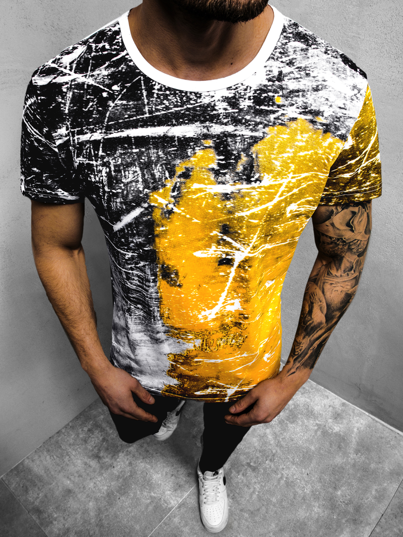 T-Shirt męski żółty OZONEE JS/SS10929Z