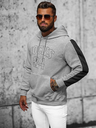 Bluza z kapturem męska szara OZONEE JS/3B579