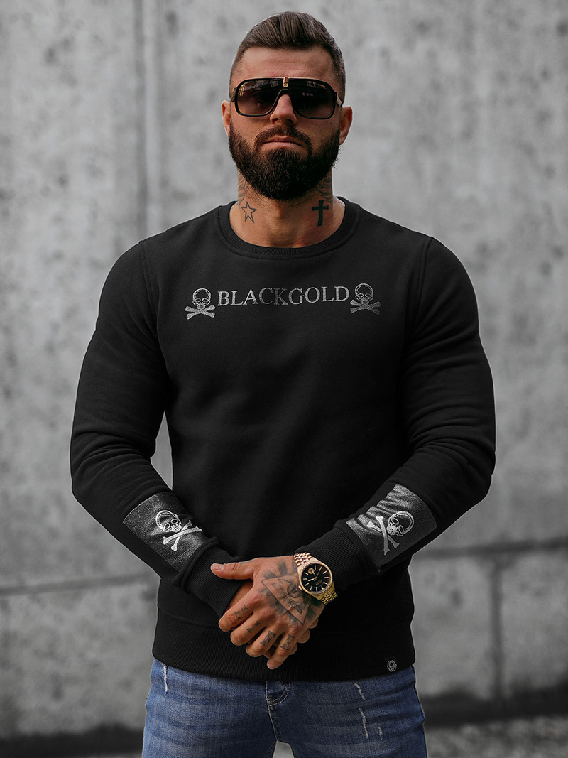 Bluza męska czarna OZONEE NB/MF2001Z