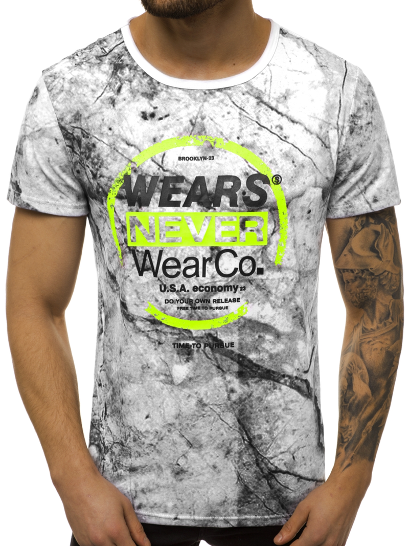 Футболка чоловіча Бiлий OZONEE JS/SS10925