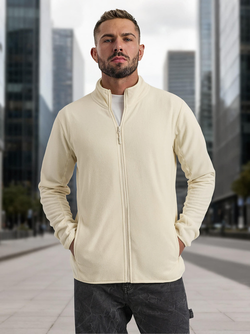 Bluza męska rozpinana ecru OZONEE JS/HH016/1