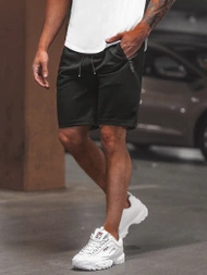 Spodenki dresowe męskie czarne OZONEE O/WW20012/1