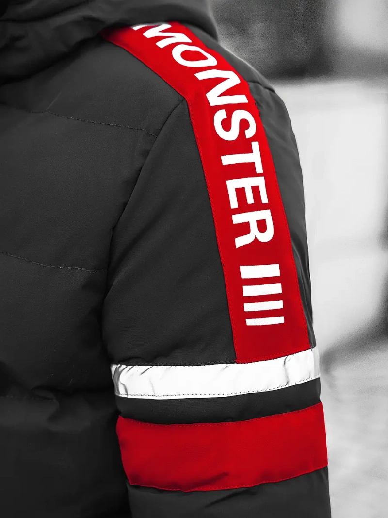 Kurtka zimowa męska pikowana czarna OZONEE JS/M8103