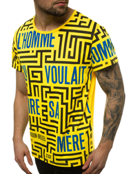 T-Shirt męski żółty OZONEE JS/KS2020