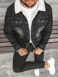 Kurtka męska jeans czarna OZONEE JB/JP1158Z