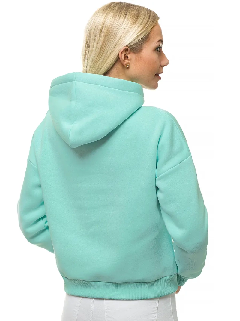 Bluza z kapturem damska miętowa OZONEE O/12102