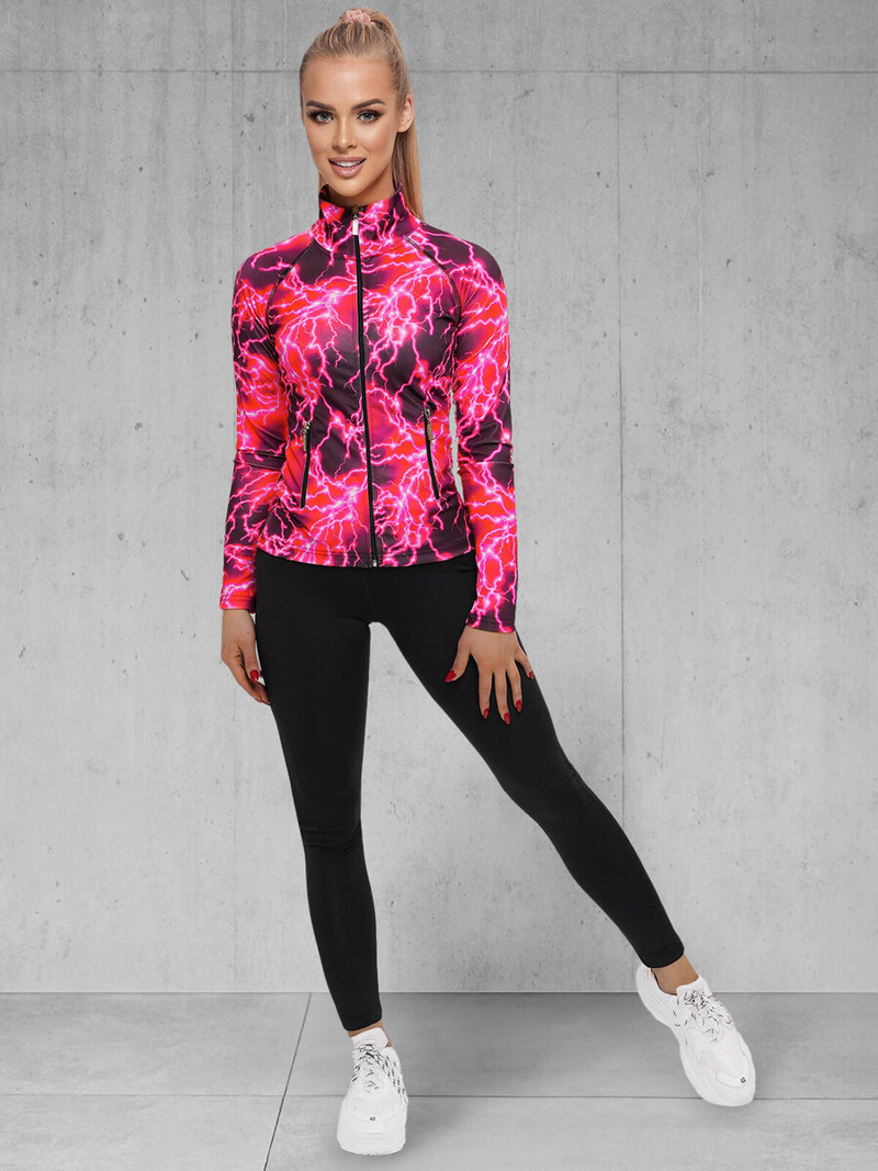 Komplet sportowy damski dwuczęściowy różowy OZONEE O/20713