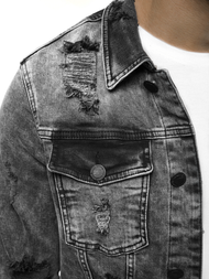 Kurtka męska jeans jasno-grafitowa OZONEE O/20147