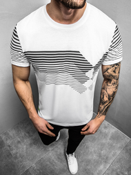 T-Shirt męski biały OZONEE JS/KS2058Z