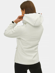 Kurtka softshell damska z kapturem biała OZONEE JS/HD182/45