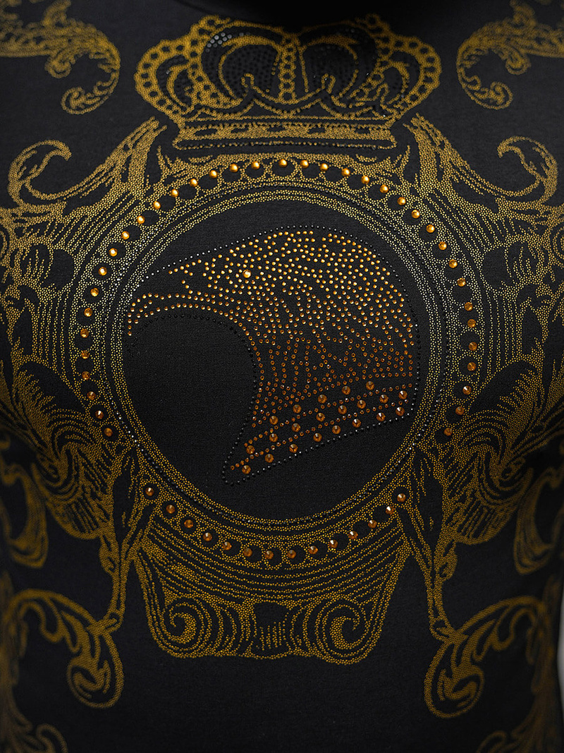 T-shirt męski slim fit czarny OZONEE NB/MT3052