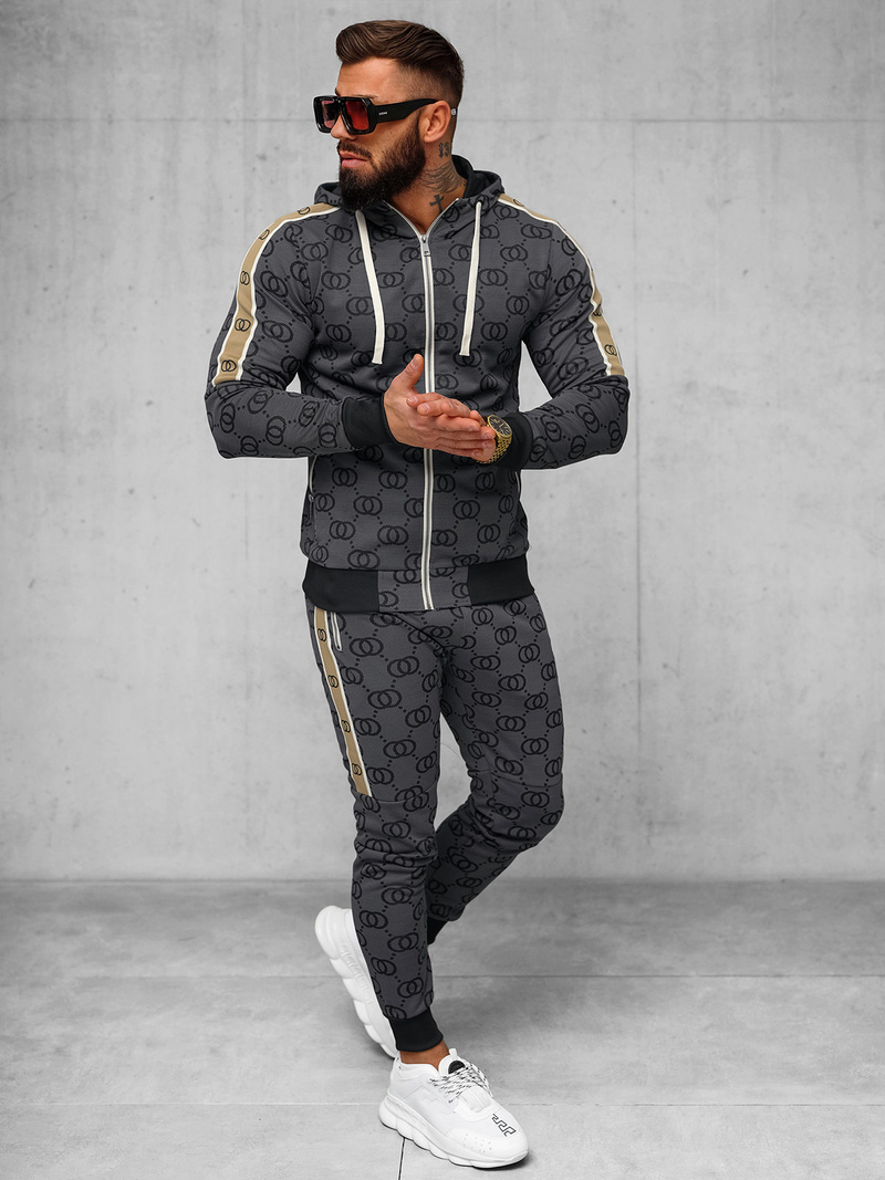 Спортивний костюм чоловічій чорний OZONEE O/FF5053AB