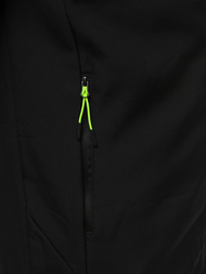 Kurtka softshell męska z kapturem czarna OZONEE JS/KS2190