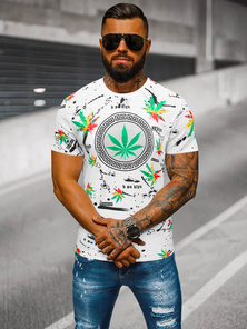 T-shirt męski biały OZONEE O/T131/1