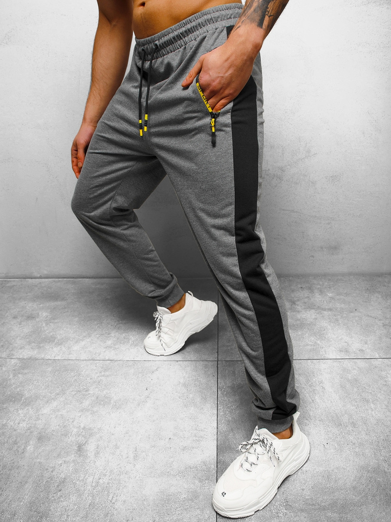 Spodnie dresowe męskie grafitowe OZONEE JS/68K10339