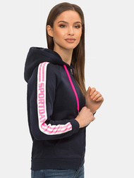 Bluza z kapturem rozpinana damska granatowa OZONEE JS/B26046