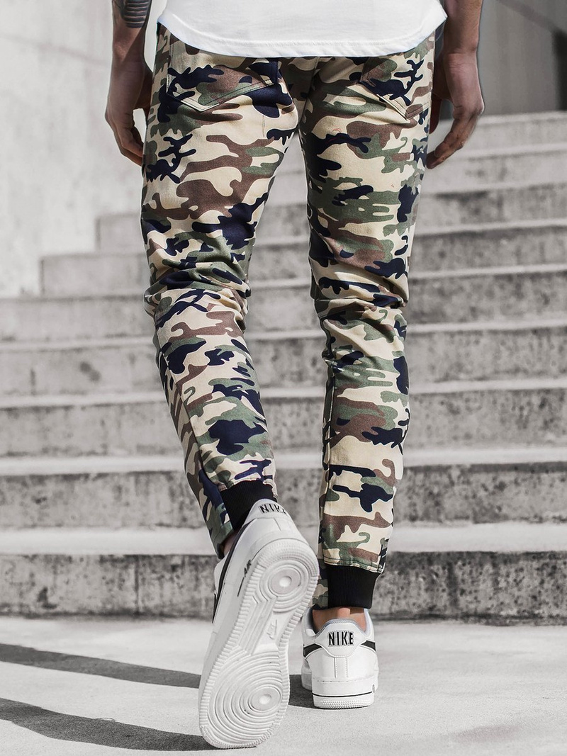 Штани чоловічі джоггери Бежевий-Камуфляж OZONEE A/1003