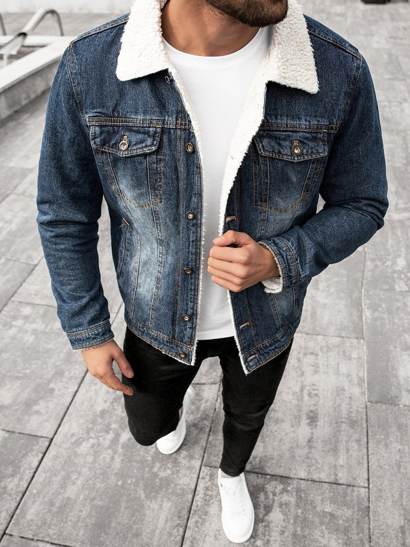 Куртка чоловіча джинсова Синя OZONEE JB/JP1155Z