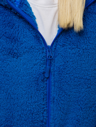 Bluza damska rozpinana z kapturem niebieska OZONEE JS/HH007/9