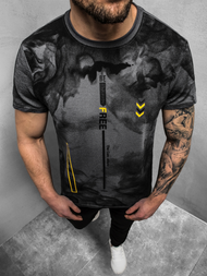 T-Shirt męski grafitowy OZONEE JS/SS10999Z