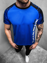 T-Shirt męski niebieski OZONEE JS/KS2069Z