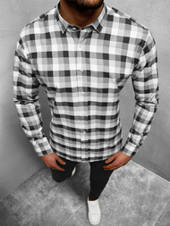 Сорочка чоловіча Чорно-Бiла OZONEE O/0822