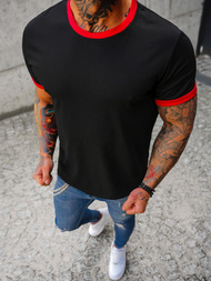 T-shirt męski czarny OZONEE JS/8T83/3