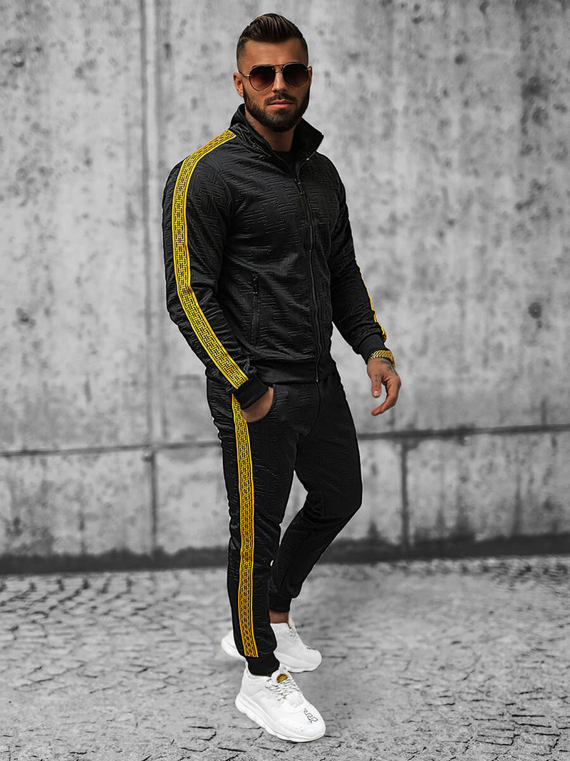 Чоловічий спортивний комплект чорний OZONEE O/3A163