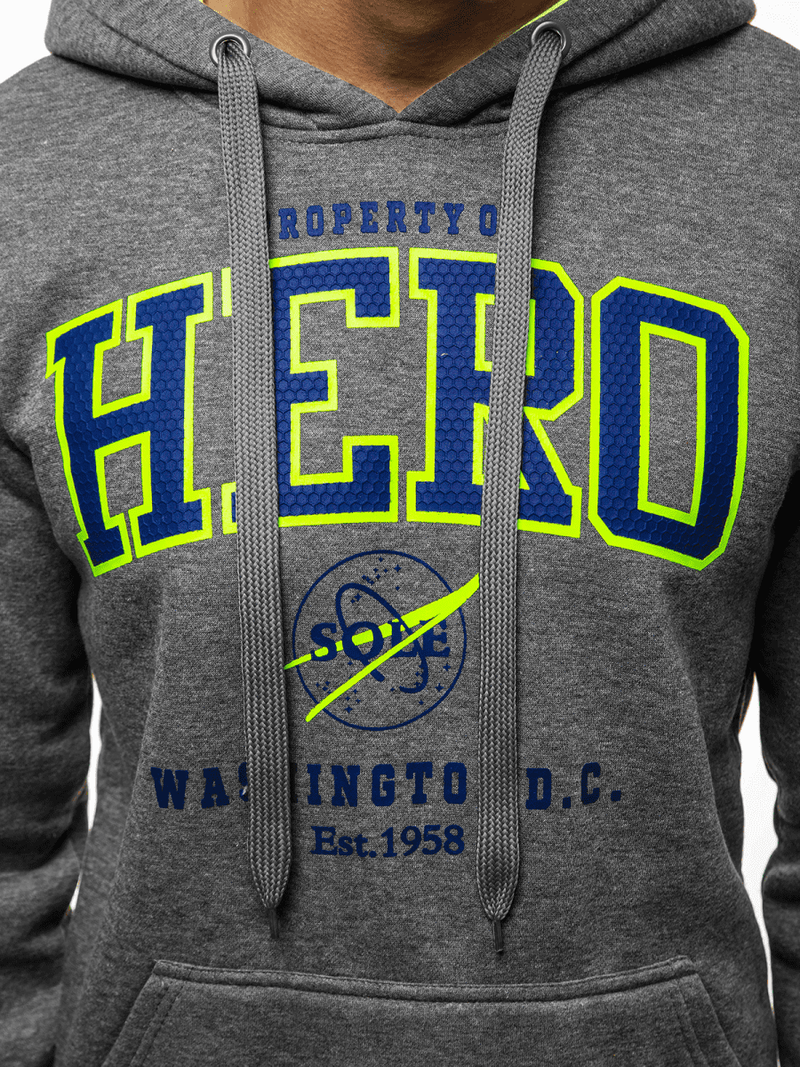 Bluza z kapturem męska grafitowa OZONEE JS/Y10056