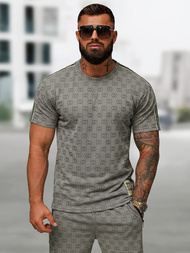 Komplet dresowy męski krótki ciemno-szary OZONEE O/QQ1608AB