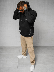 Толстовка чорна OZONEE O/SWE23035Z